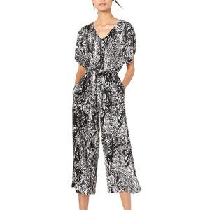 NEW Donna Morgan Printed Tie Waist Jumpsuit